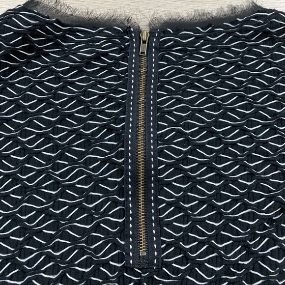 Anthropologie Postmark Black & White Top Weave Textured Top - Picture 6 of 10